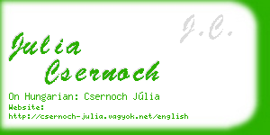 julia csernoch business card